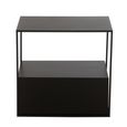 Side Table - with Open Shelf - Black - Metal