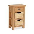 Clearance - Salisbury Premium Telephone Table - 1 Drawer - with Baskets - Oak - FSS17491
