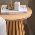 Kylo Oak Lamp Table - Round - Slatted Base