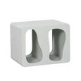 Geo White Block Side Table