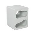 Geo White Block Side Table