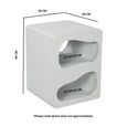 Geo White Block Side Table
