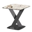 Krystal Italian Square Side Table - Ceramic and Metal
