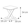 Krystal Italian Square Side Table - Ceramic and Metal