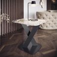 Krystal Italian Square Side Table - Ceramic and Metal
