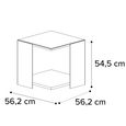 Zenith Italian Square Side Table - Thunder Night and Black - Ceramic Top