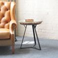 Driftwood Glass Top Round Lamp Table thumbnail