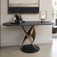 Black Metal Oval Side Table thumbnail