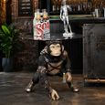Black Monkey Base Glass Round Metal Side Table thumbnail