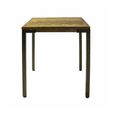 Capri Mango Wood Brushed Gunmetal Base Square Lamp Table thumbnail 2