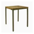 Capri Mango Wood Brushed Gunmetal Base Square Lamp Table thumbnail 3