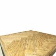 Capri Mango Wood Brushed Gunmetal Base Square Lamp Table thumbnail 4