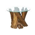 Branchwood Glass Top Round Lamp Table thumbnail 2