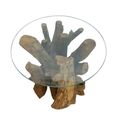 Branchwood Glass Top Round Lamp Table thumbnail 3