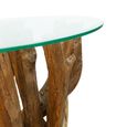 Branchwood Glass Top Round Lamp Table thumbnail 4