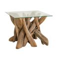 Branchwood Glass Top Square Lamp Table thumbnail 2