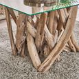 Branchwood Glass Top Square Lamp Table thumbnail 3