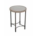 Lamp Table Mango Wood Round with Metal Base thumbnail 2
