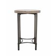 Lamp Table Mango Wood Round with Metal Base thumbnail 3
