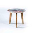 Allentown Bright Tropical Print Medium Round Lamp Table thumbnail 5