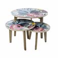 Allentown Bright Tropical Print Small Round Lamp Table thumbnail 2
