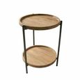 Evansville Mango Wood Round End Table thumbnail 2
