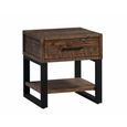 Reclaimed Pine 1 Drawer Lamp Table thumbnail 3