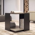 Prestige Italian Square Side Table - Urban Velvet and Rich Tobacco
