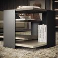 Prestige Italian Square Side Table - Urban Velvet and Rich Tobacco