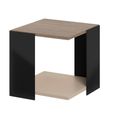 Prestige Italian Square Side Table - Urban Velvet and Rich Tobacco