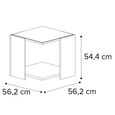 Prestige Italian Square Side Table - Urban Velvet and Rich Tobacco