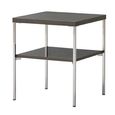 Platinum Italian Square Side Table - Silver Birch