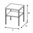 Platinum Italian Square Side Table - Silver Birch