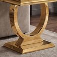 Glacier Side Table - Square - Black Marble & Gold
