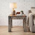 Cube Goa Petite Lamp Table - Square - Rustic Sheesham