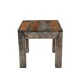Cube Goa Petite Lamp Table - Square - Rustic Sheesham