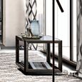 Elite Italian Square Side Table - Silver Birch