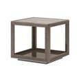 Elite Italian Square Side Table - Silver Birch
