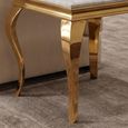 Louis Side Table - Square - Grey Marble & Gold