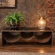 Black Glass and Metal Low Side Table thumbnail