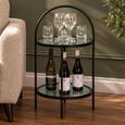 Black Metal and Glass Round Side Table thumbnail