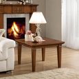 Treviso Italian Square Side Table - Cherry Wood