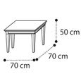 Treviso Italian Square Side Table - Cherry Wood