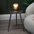 Sierra Sleek Distressed Round Side Table thumbnail