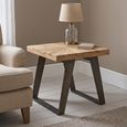 Kodi Natural Mango Wood Square Sunburst Lamp Table thumbnail