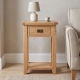 Melbourne Natural Oak 1 Drawer Side Table thumbnail