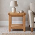 Melbourne Natural Oak Square Lamp Table thumbnail