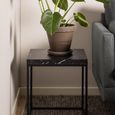 Barossa Side Table - Square - Black Marble