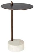 Barron Metal and Marble Base Round Side Table