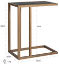 Blackbone Black and Brass Sofa Table
